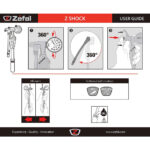 تلمبه دستی دوشاخ و کمک فنر تنه دوچرخه زفال مدل Zefal Z Shock