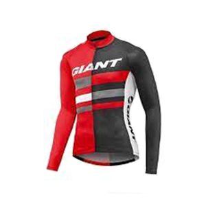 تیشرت دوچرخه سواری جاینت مدل Giant Pursue LS Jersey رنگ قرمز
