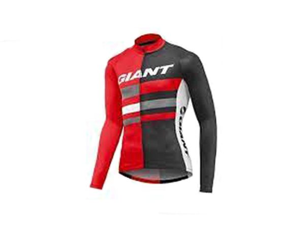 تیشرت دوچرخه سواری جاینت مدل Giant Pursue LS Jersey رنگ قرمز