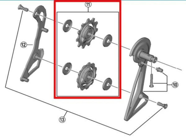 06-Bike-Rear-Derailleur-Shimano-SLX-RD-M663-Pulley-Set-10s