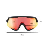 عینک دوچرخه‌سواری لیمار مدل CAOS MATT BLACK RED