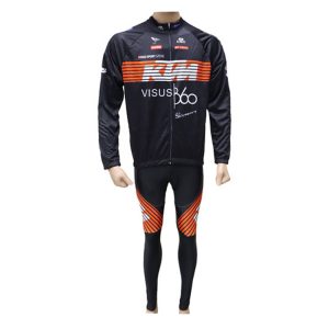 ست پیراهن و شلوار دوچرخه سواری لیکرا طرح کی تی ام KTM