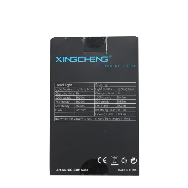 چراغ جلو و عقب دوچرخه ژینگ چنگ مدل XINGCHENG XC-2301A384