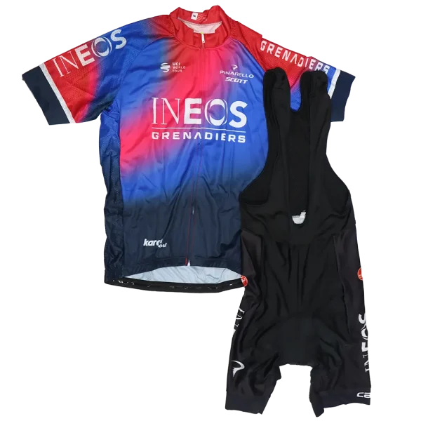 ست پیراهن و دوبنده دوچرخه سواری طرح INEOS