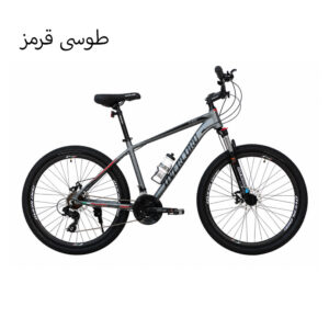 دوچرخه اورلرد سایز 27.5 مدل OVERLORD O106 دیسکی 24 دنده-طوسی قرمز
