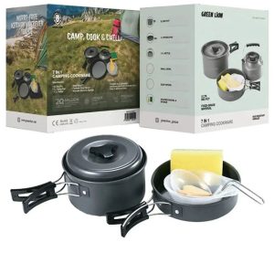 ظروف کمپینگ 7 در 1 گرین لاین Camping Cookware Green Lion