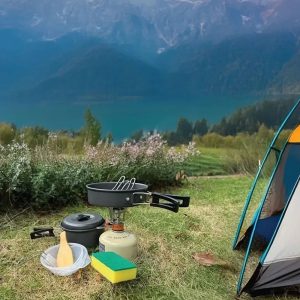 ظروف کمپینگ 7 در 1 گرین لاین Camping Cookware Green Lion