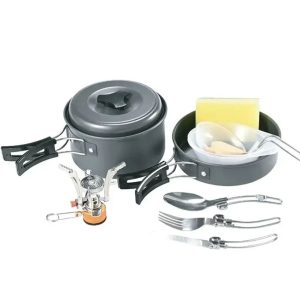ظروف کمپینگ 10 در 1 گرین لاین Camping Cookware Green Lion