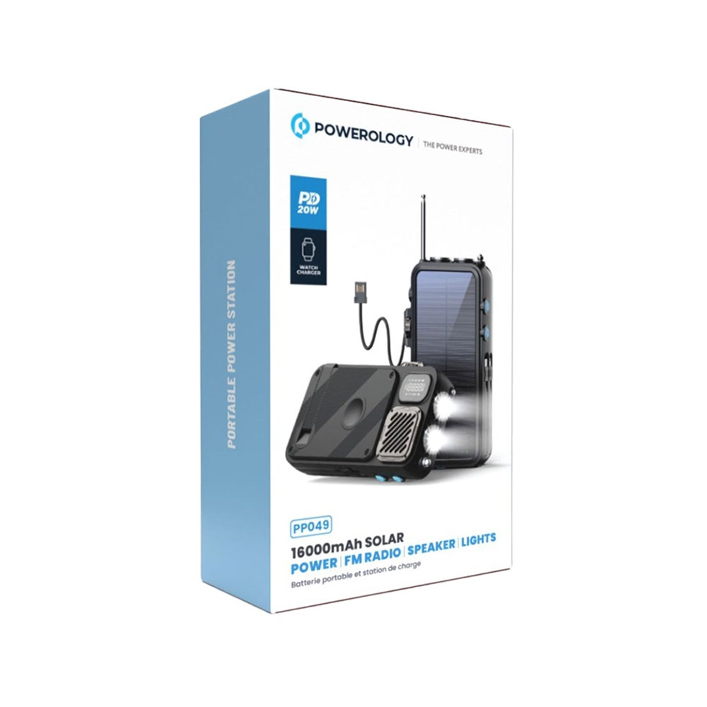 پاور بانک سولار پاورولوژی مدل Powerology PPBCHA49 16000mAh