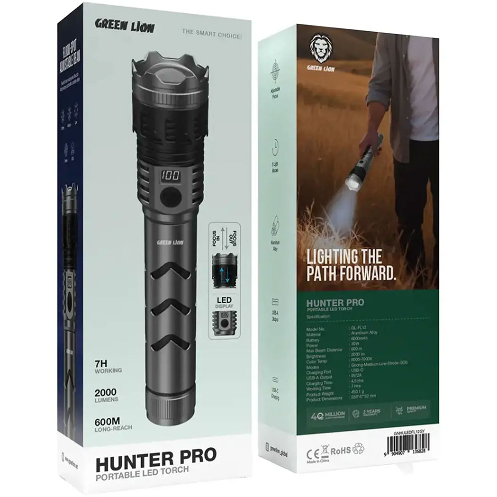 چراغ قوه گرین لاین Green Lion Hunter Pro