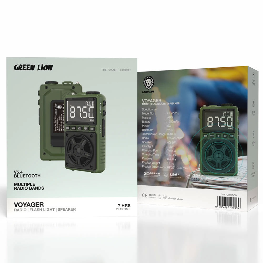 اسپیکر و رادیو گرین لاین Green Lion Voyager Radio Speaker