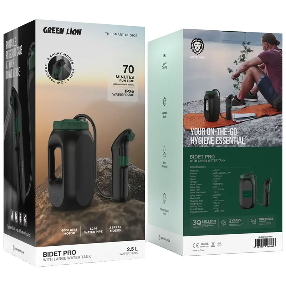 خودشور مسافرتی گرین لاین Green Lion Bidet Pro Water Tank