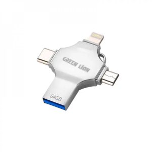 فلش مموری 4گرین لاین مدل Green Lion 4-in-1 USB Flash Drive 64GB