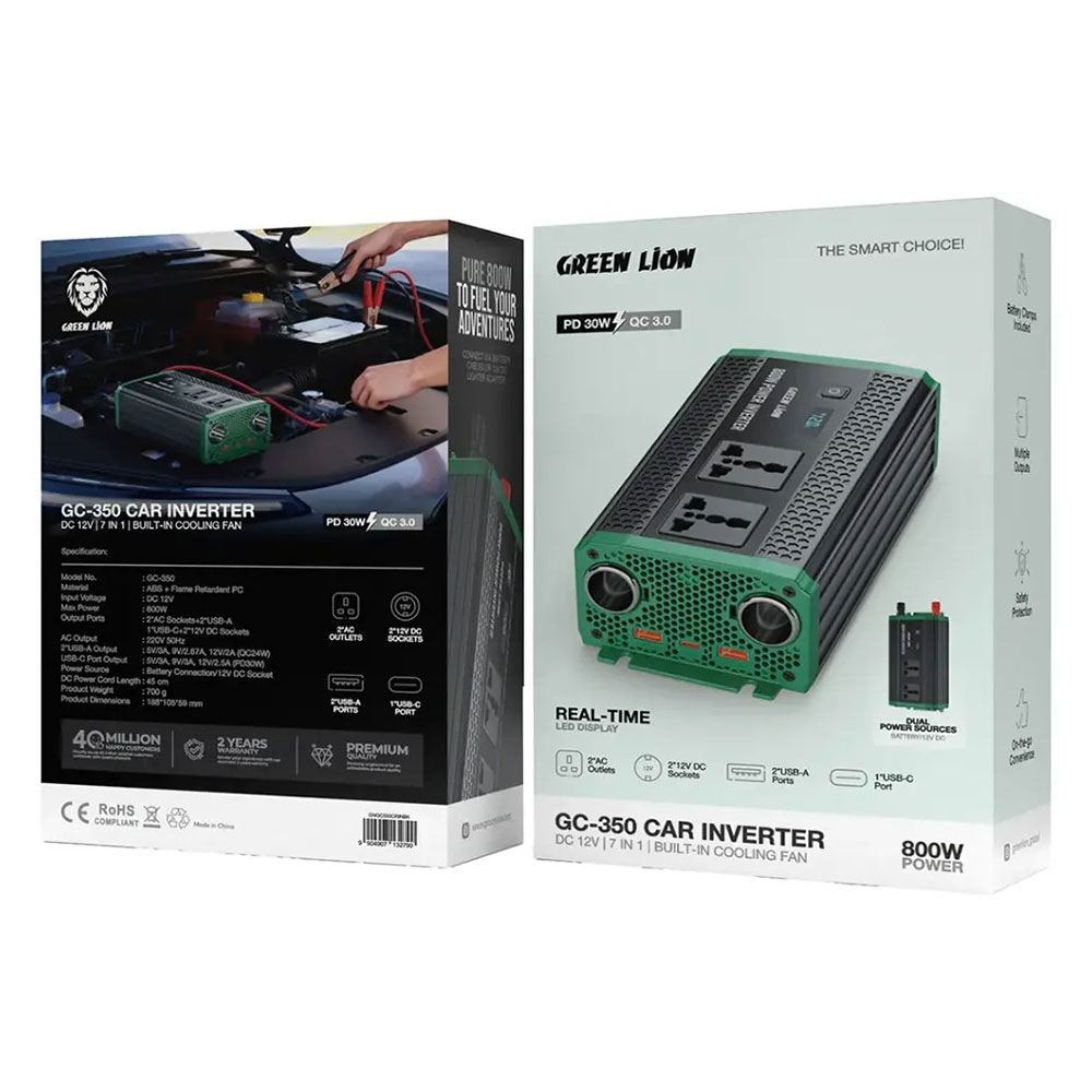 اینورتر خودرو گرین لاین مدل Green Lion Inverter GC-350