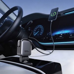 شارژر فندکی ماشین گرین لاین مدل Green Lion Retractable 99w GL-CC26با کابل جمع شونده