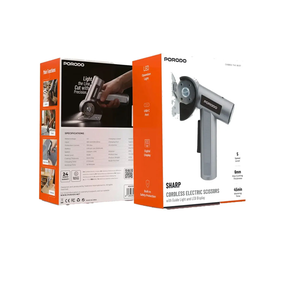 قیچی برقی شارژی پرودو مدل Porodo Sharp Cordless Electric Scissors