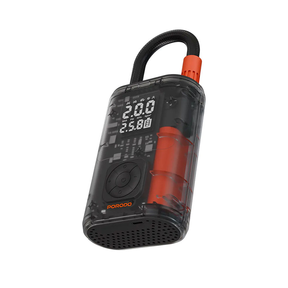 پمپ(کمپرسور) باد شارژی پرودو مدل Porodo Vyrox PDGA05 150PSI