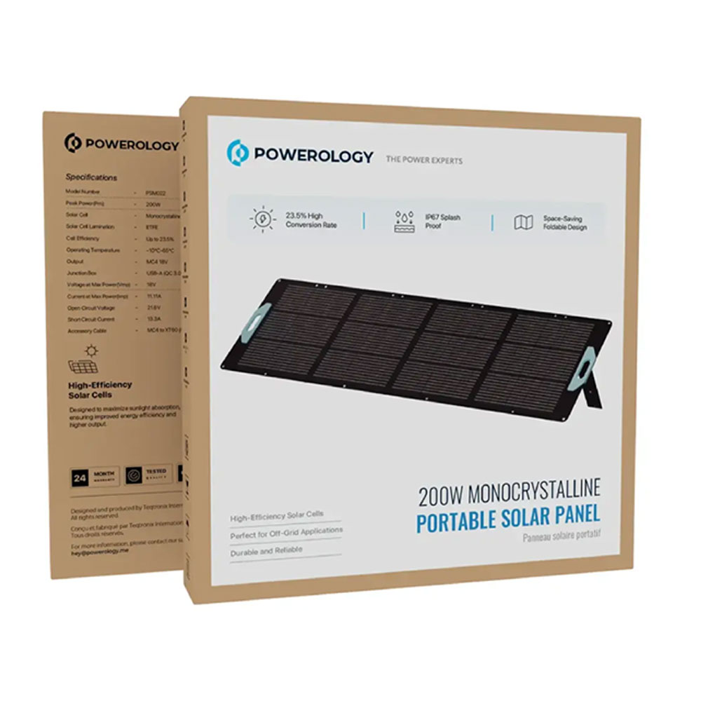 پنل خورشیدی پاورولوژی مدل Powerology Solar Panel PSM022 200W